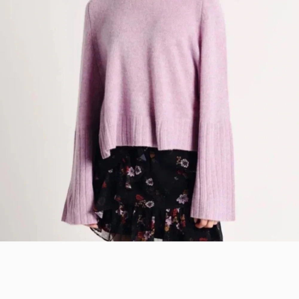 Zadig & Voltaire Lea 100% Cashmere Purple Lavender Sweater